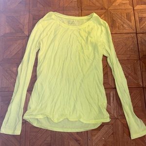 💛 SOLD 💛 Neon Yellow Long Sleeve Tee